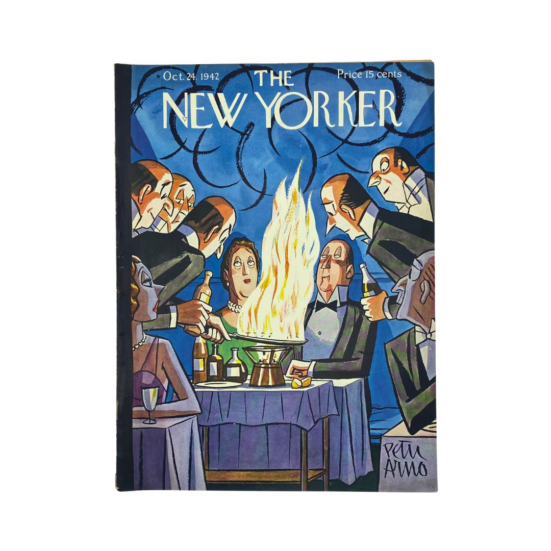 The New Yorker, October 24, 1942: Complete magazine with cover artwork by Peter Arno, in VG condition