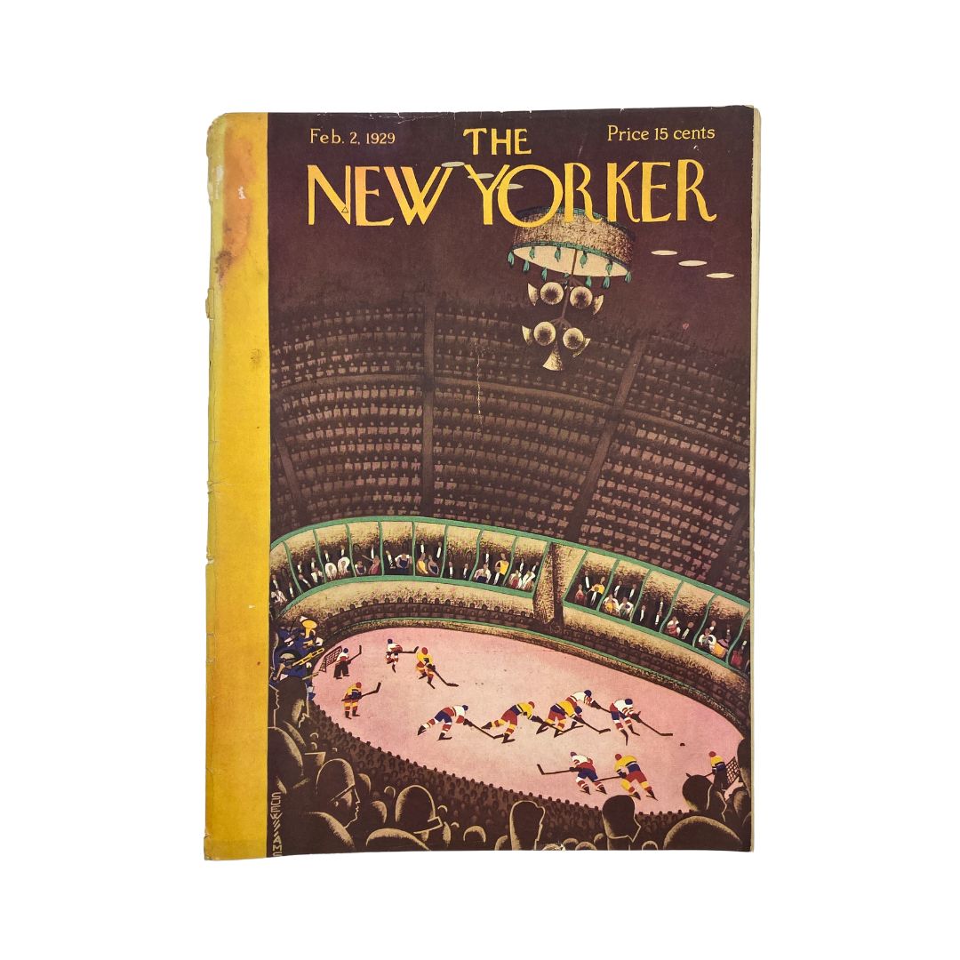 Cover of The New Yorker, February 2, 1929, featuring artwork by Sue Williams