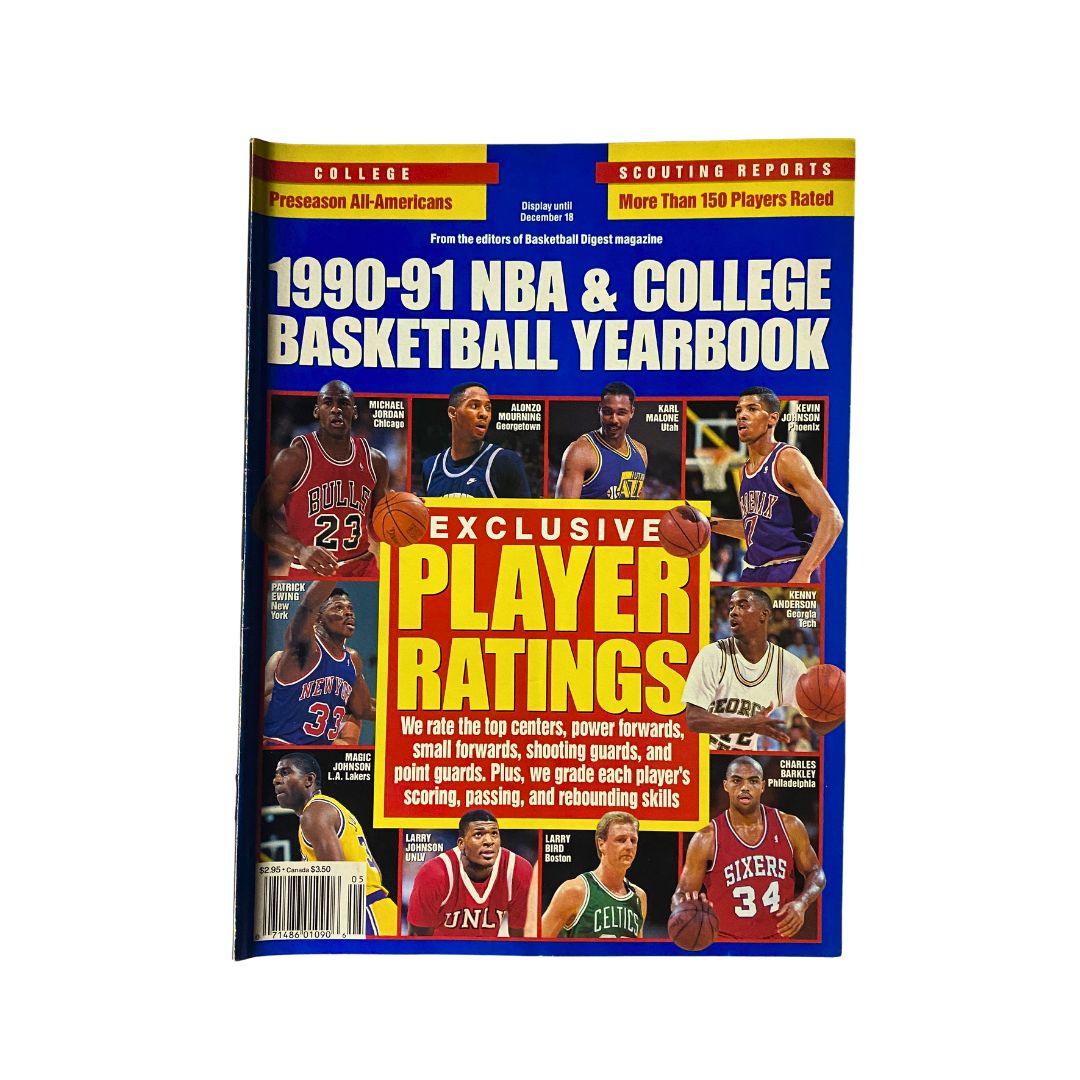 Basketball Digest Magazine 1990-1991 NBA College Basketball Preview No Label VG