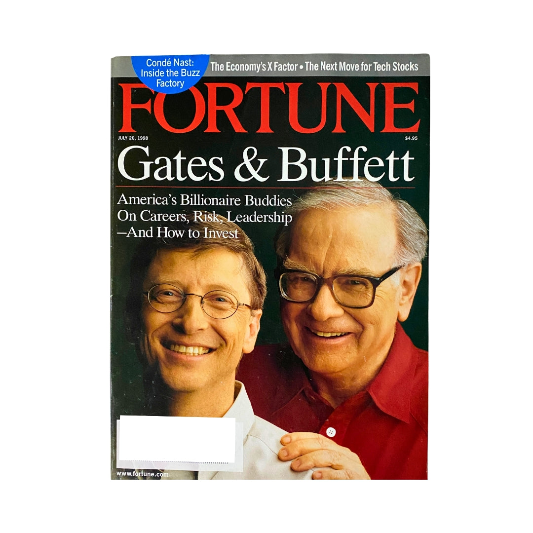 Fortune Magazine July 20, 1998 Bill Gates and Warren Buffett Cover