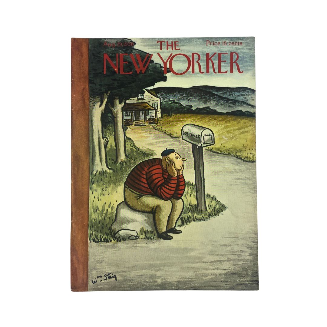 Cover of The New Yorker, August 29, 1936, featuring an illustration by William Steig, VG condition