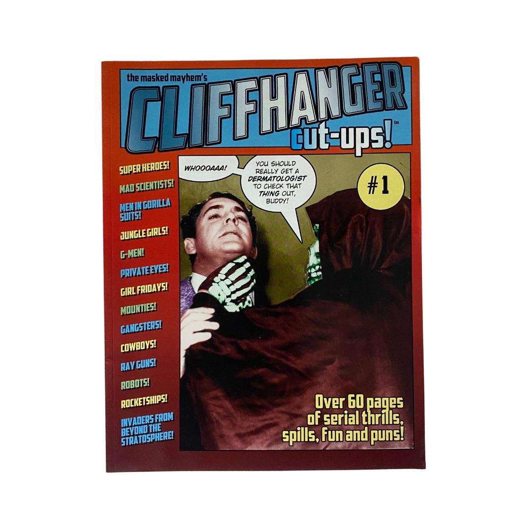The Masked Mayhem's Cliffhanger Cut-Ups November 2017 #1 G-Men magazine cover featuring bold graphics with the title prominently displayed.