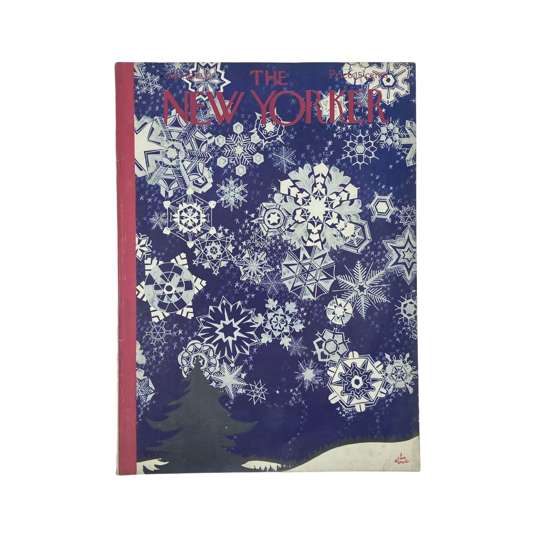Cover of The New Yorker, January 16, 1932, featuring artwork by S. Liam Dunne, in very good (VG) condition