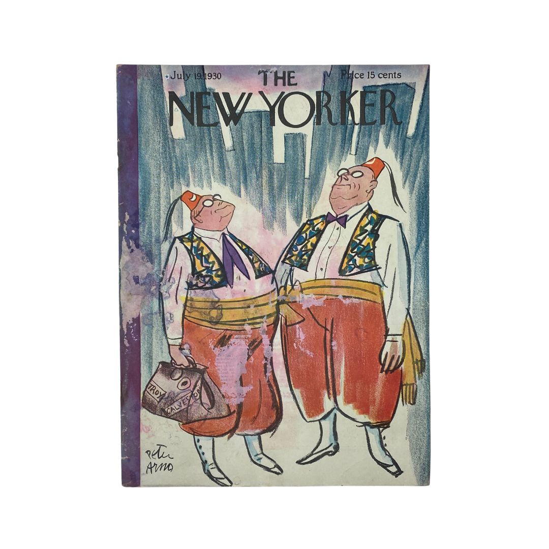 Cover of The New Yorker, July 19, 1930, featuring artwork by Peter Arno