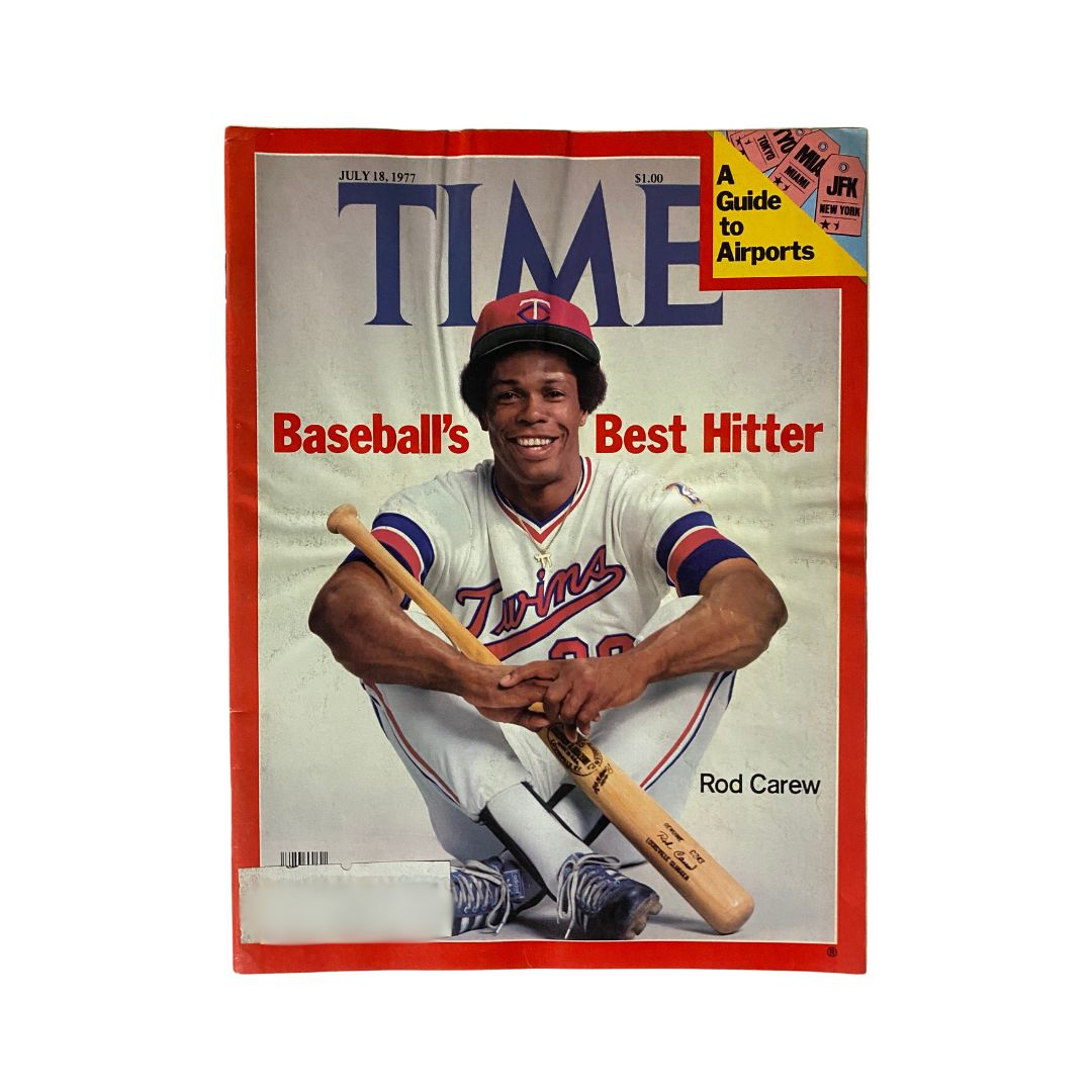 VTG Time Magazine featuring Rod Carew on the cover as Baseball's Best Hitter from July 18, 1977.