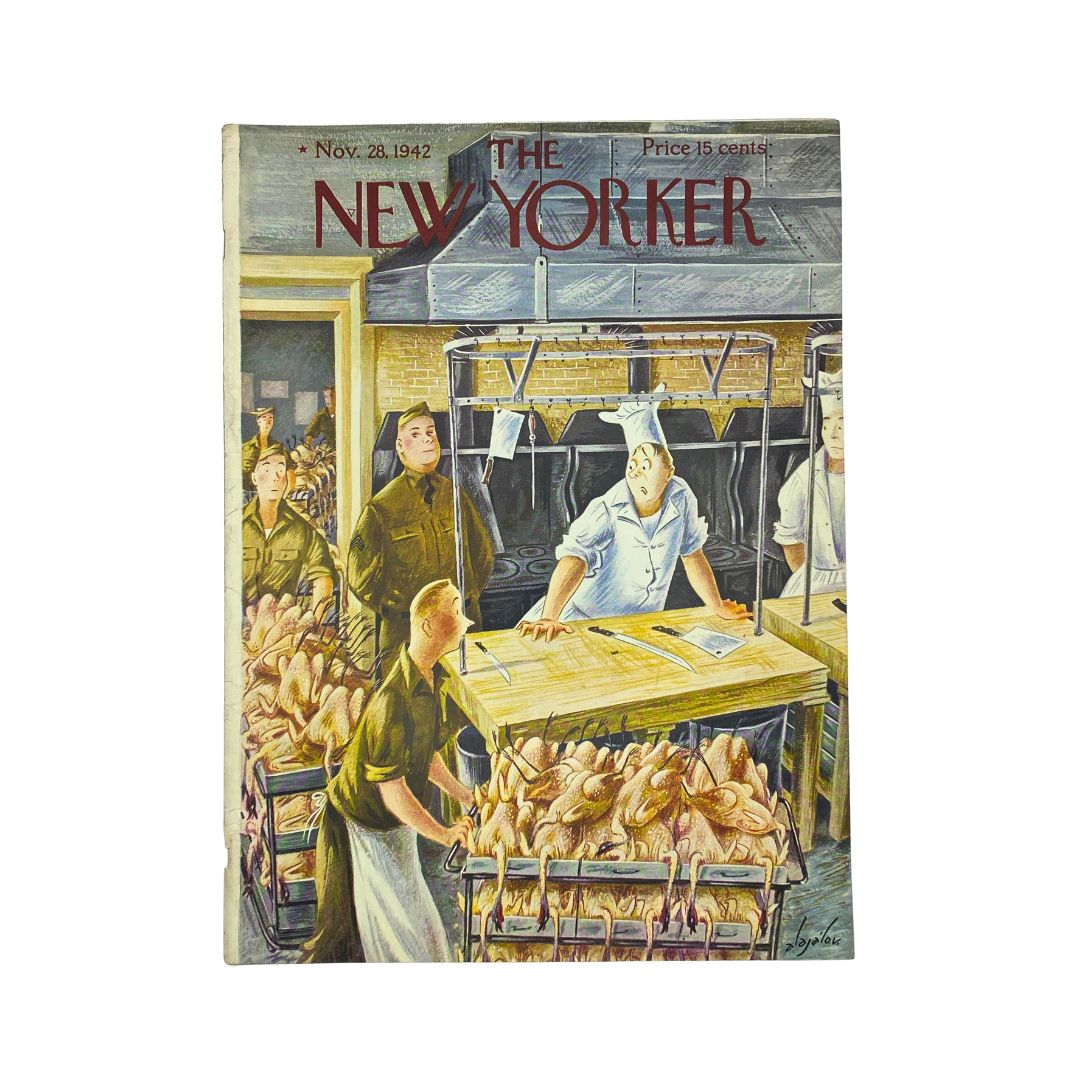 The New Yorker, November 28, 1942: Complete magazine with cover artwork by Constantin Alajalov, in VG condition