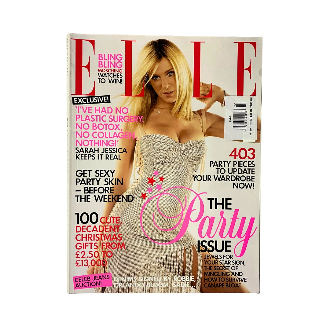 Elle UK Magazine December 2003 Sarah Jessica Parker Cover No Label VG