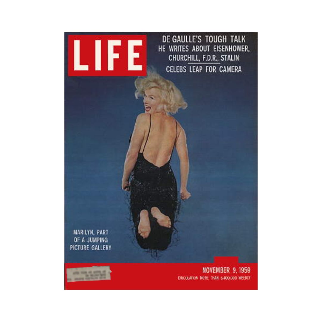 VTG Life Magazine November 9, 1959 featuring Marilyn Monroe on the cover, showcasing her iconic look and highlighting cultural themes from the era.
