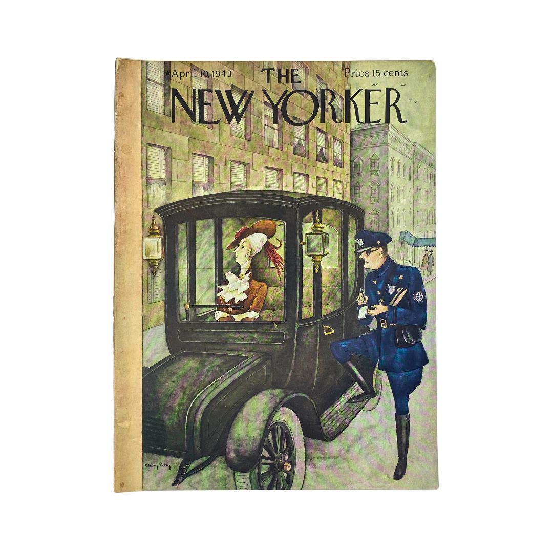 Cover of The New Yorker, April 10, 1943, featuring artwork by Mary Petty, in very good (VG) condition