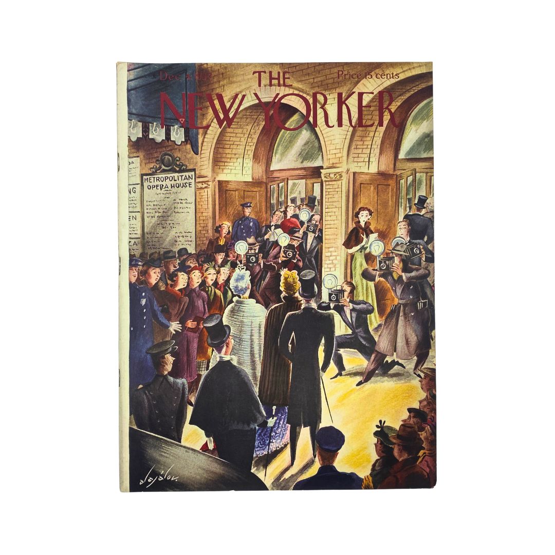 Cover of The New Yorker, December 4, 1937, featuring artwork by Constantin Alajalov, in very good (VG) condition