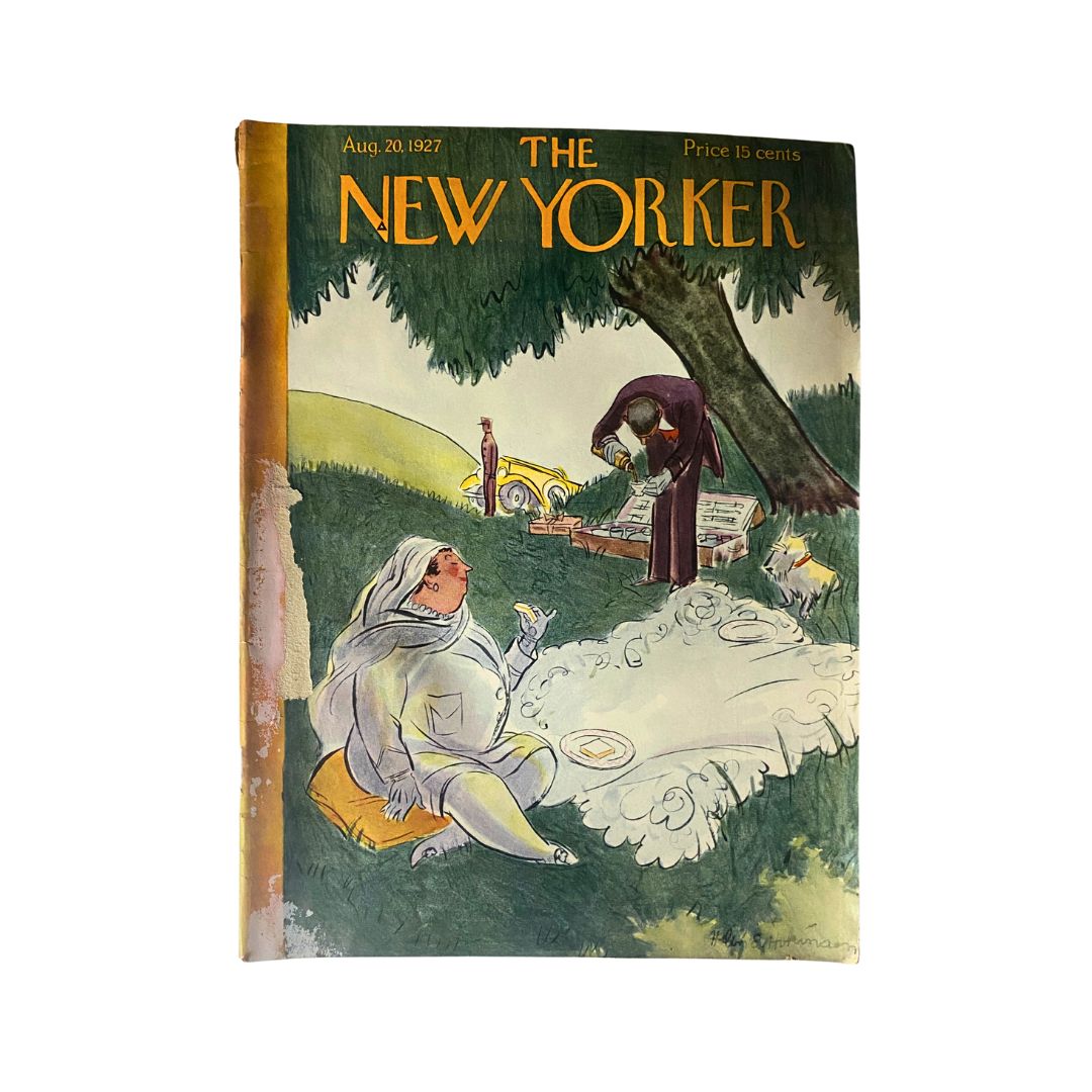 Cover of The New Yorker, August 20, 1927, featuring artwork by Helen E. Hokinson