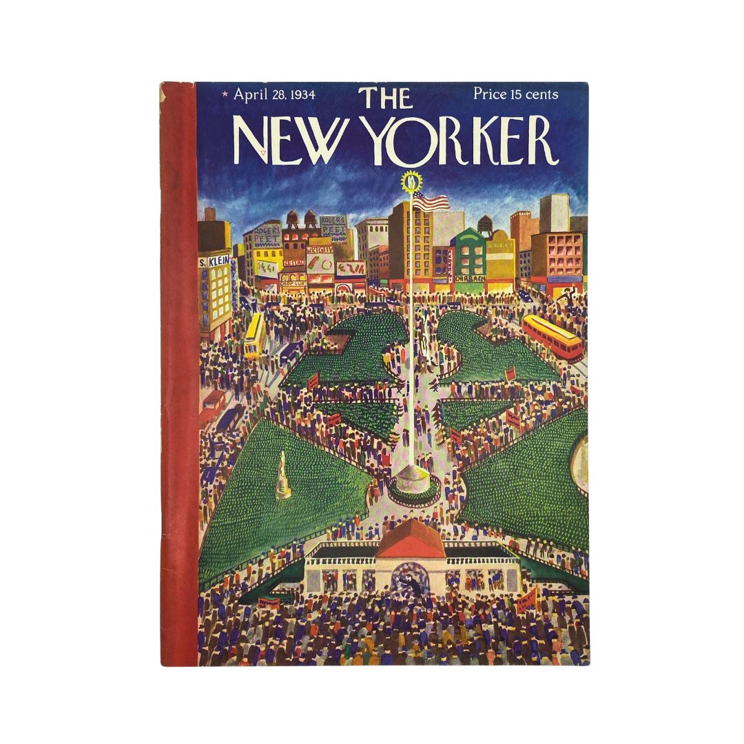 Cover of The New Yorker, April 28, 1934, featuring Ilonka Karasz, in very good (VG) condition