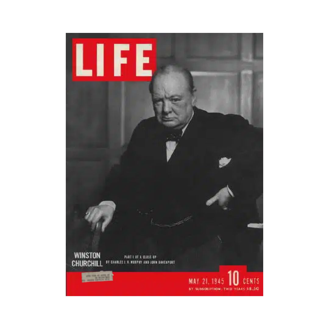 Life Magazine May 21, 1945 - Winston Churchill and Germany's Surrender Insight