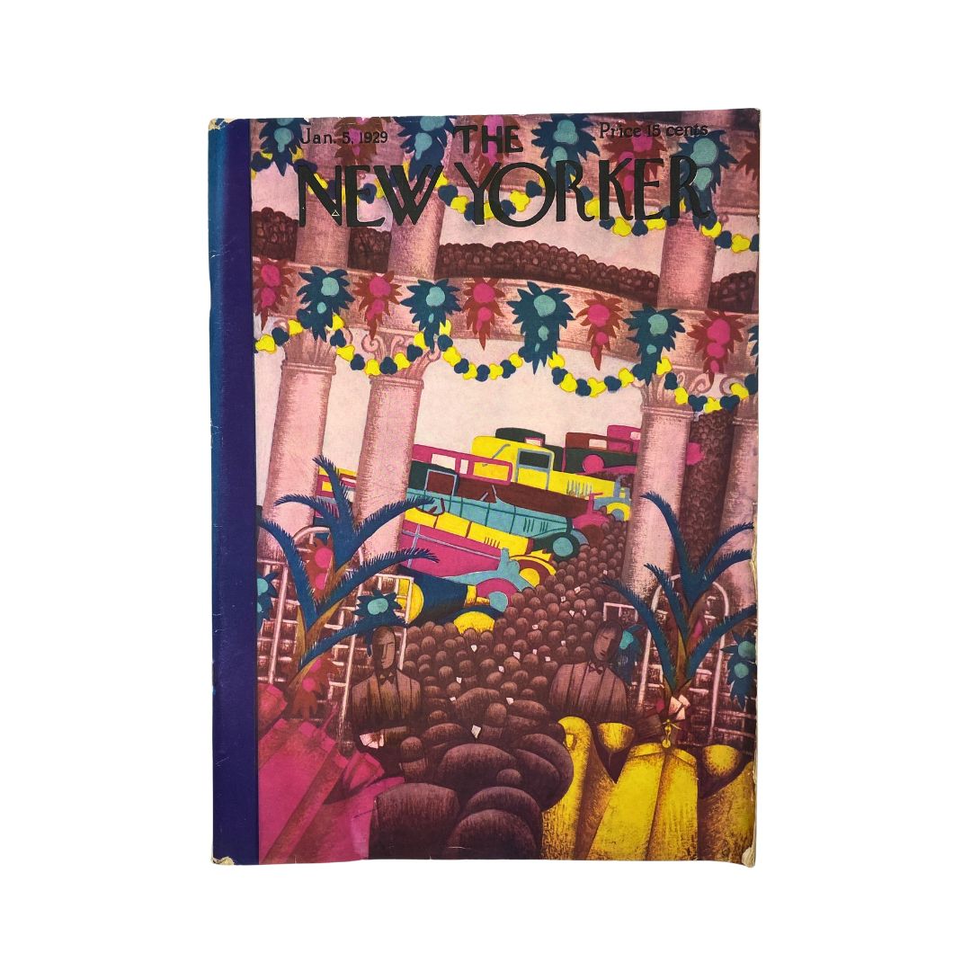 Cover of The New Yorker, January 5, 1929, featuring artwork by Sue Williams