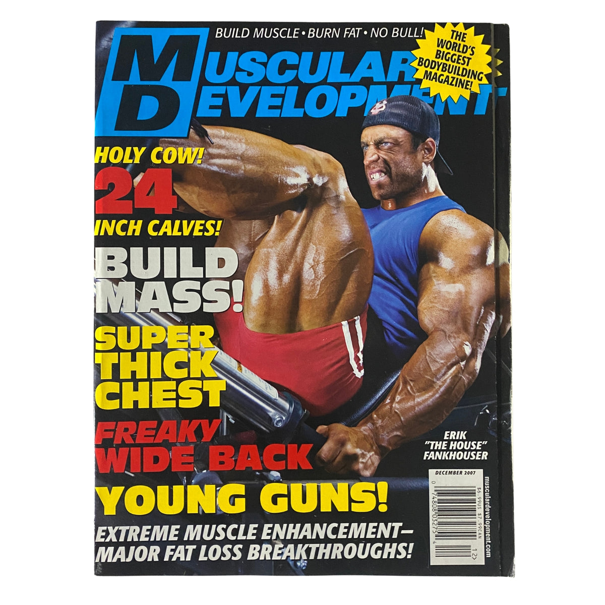Muscular Development Magazine December 2007 Erik Fankhouser No Label VG
