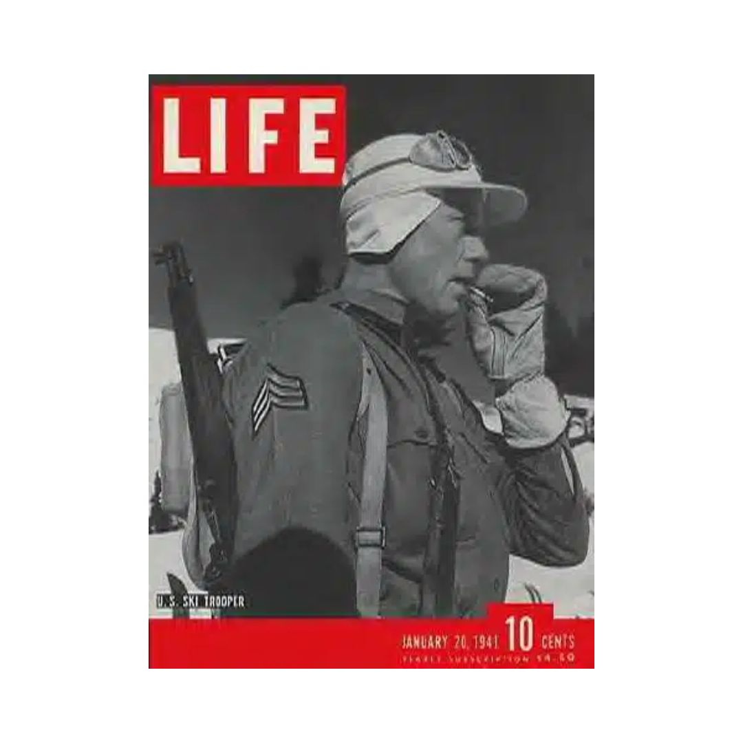 Life Magazine January 20, 1941 Featuring U.S. Ski Trooper - Historic WWII Content & Collectible