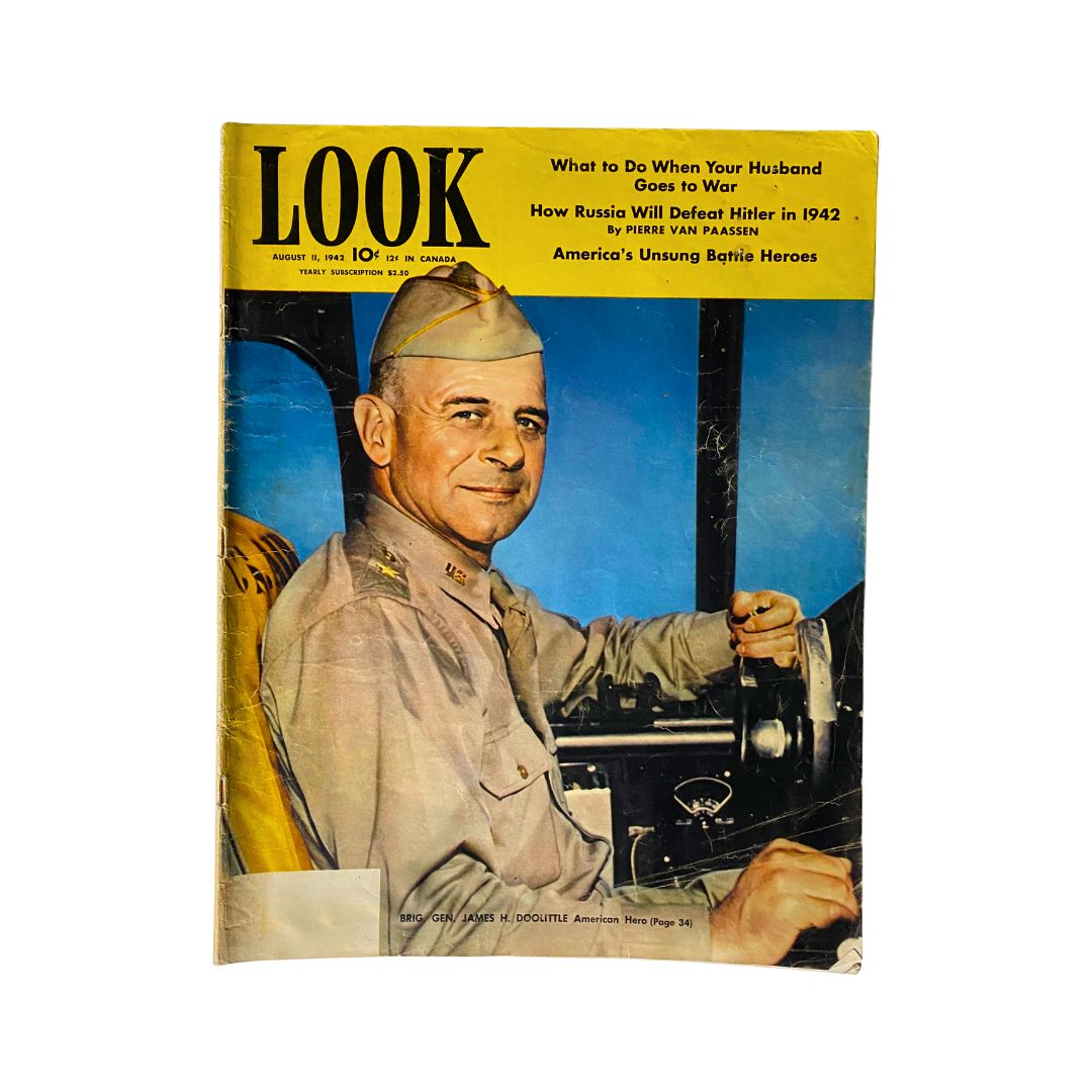 Vintage Look Magazine August 11, 1942 Vol 6 No. 16 Brig. Gen. James H. Doolittle