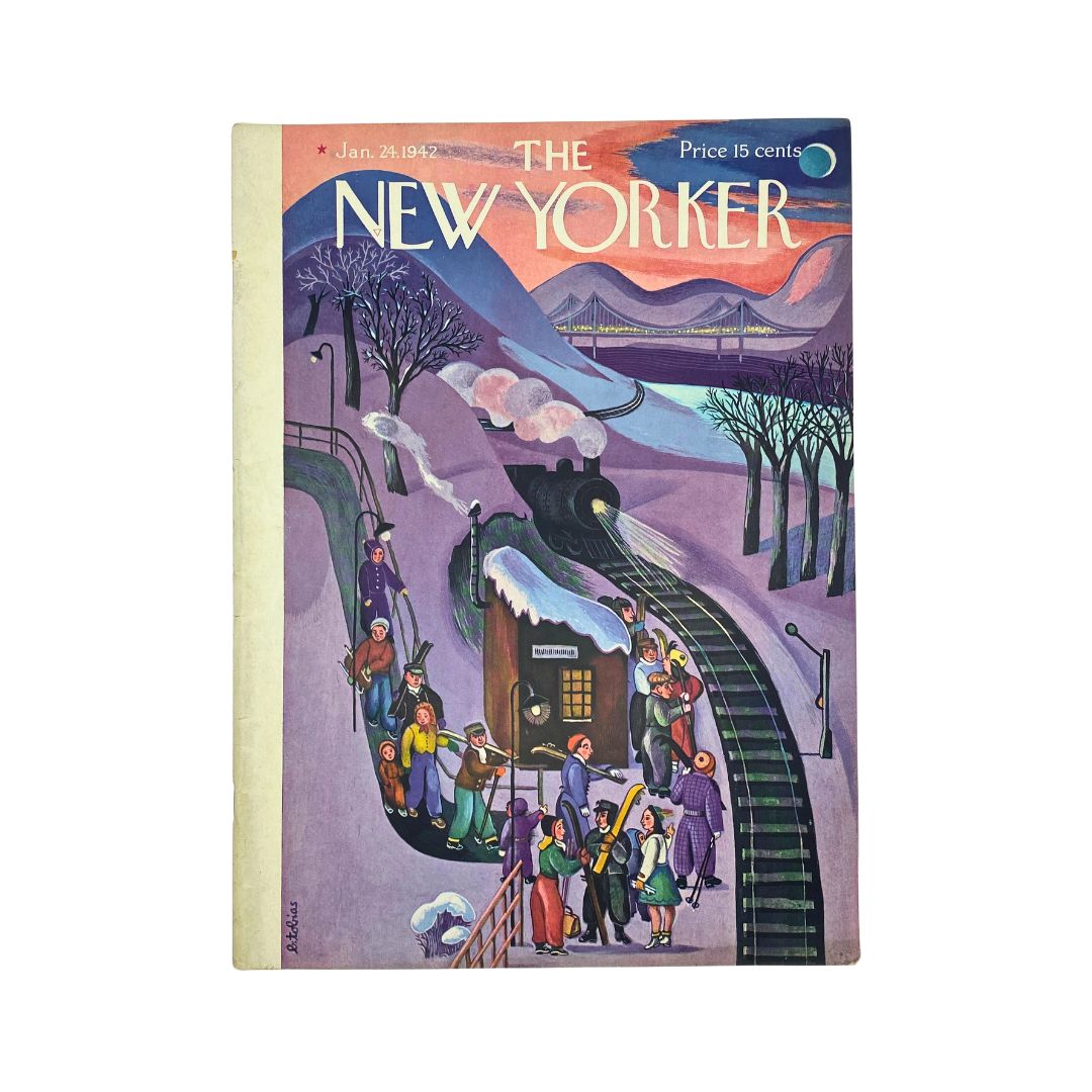 The New Yorker, January 24, 1942: Complete magazine with cover artwork by Beatrice Tobias, in VG condition