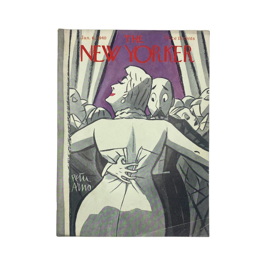 Cover of The New Yorker, January 6, 1940, featuring an illustration by Peter Arno