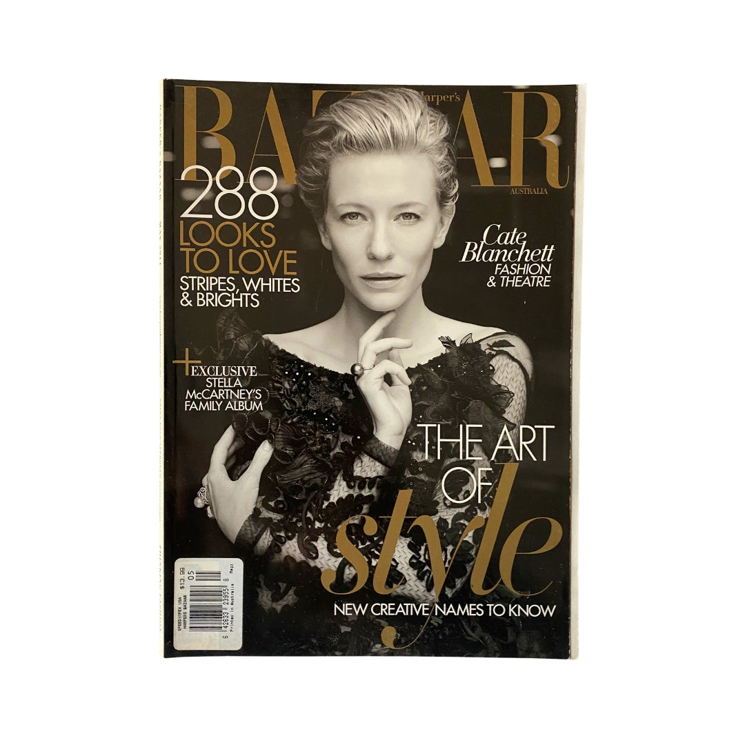 Harper's Bazaar Australia Magazine May 2011 cover featuring Cate Blanchett, titled 'The Art of Style', showcasing fashion, elegance, and iconic photography.