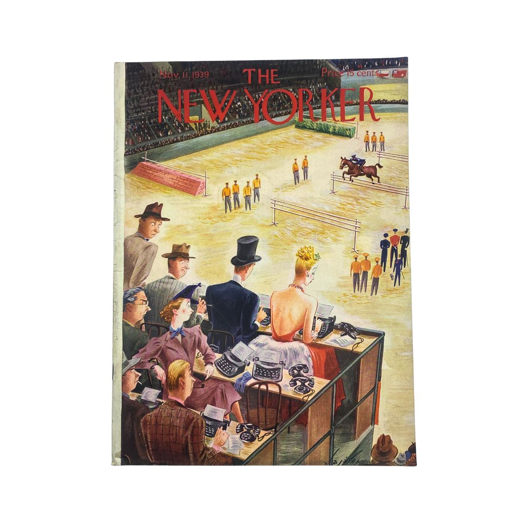 Cover of The New Yorker, November 11, 1939, featuring an illustration by Constantin Alajalov, VG condition