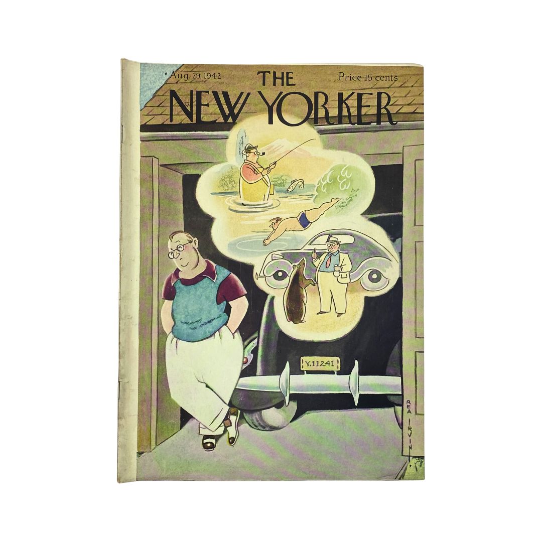 The New Yorker, August 29, 1942: Complete magazine with cover artwork by Rea Irvin, in VG condition