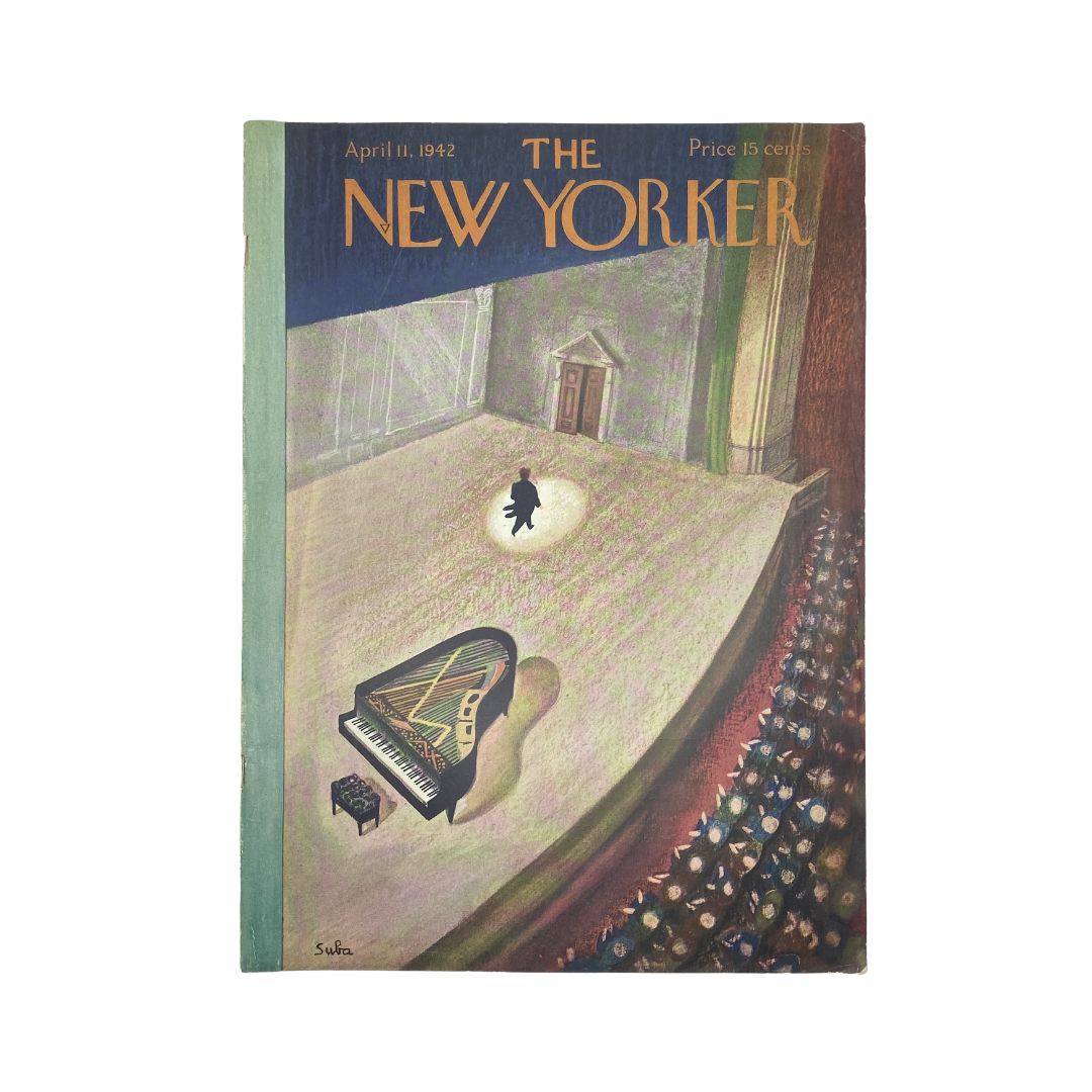 The New Yorker, April 11, 1942: Complete magazine with cover artwork by Susanne Suba, in VG condition