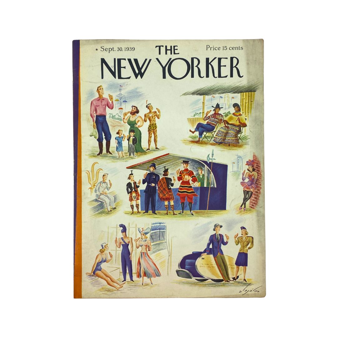 Cover of The New Yorker, September 30, 1939, featuring an illustration by Constantin Alajalov, VG condition