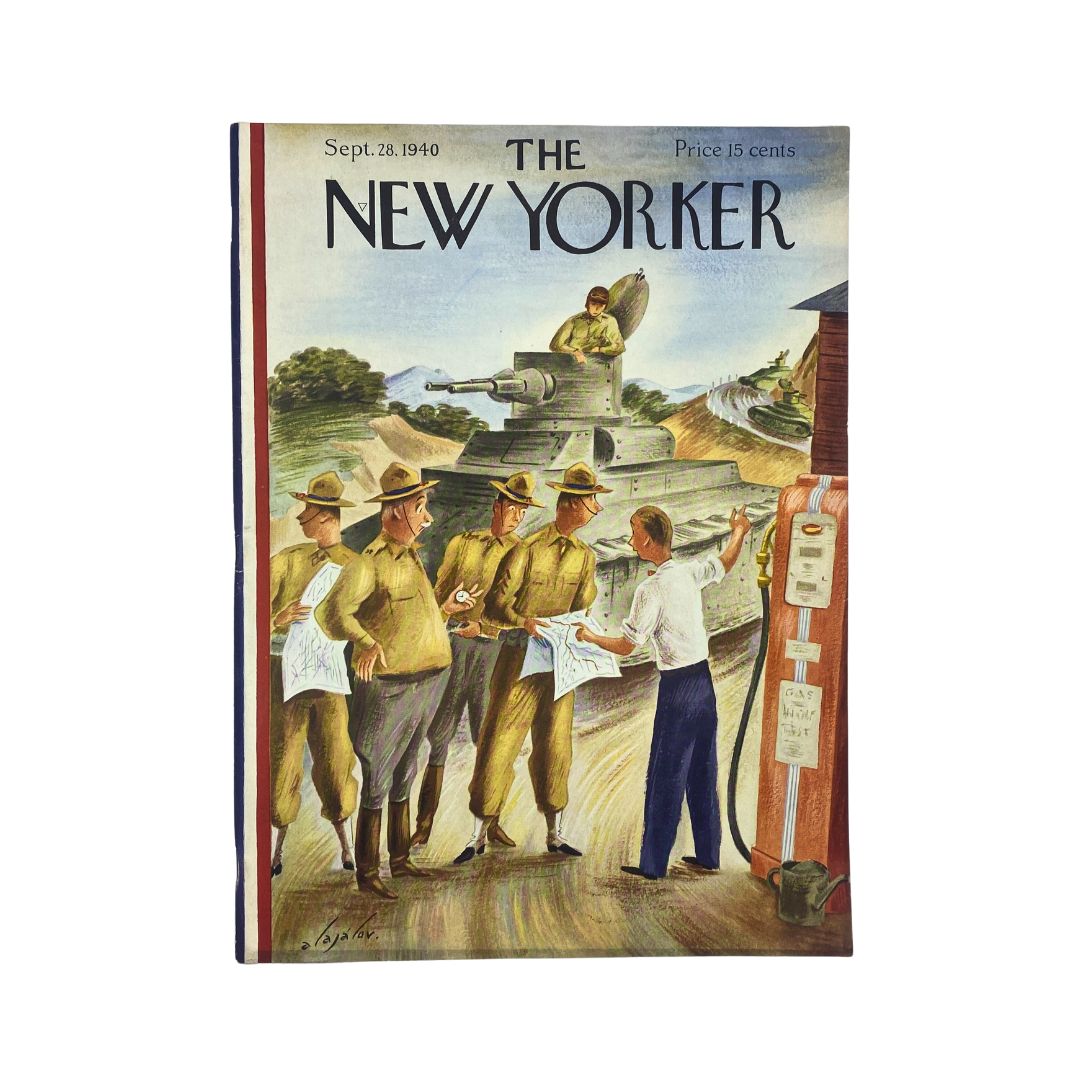 Cover of The New Yorker, September 28, 1940, featuring an illustration by Constantin Alajalov, VG condition