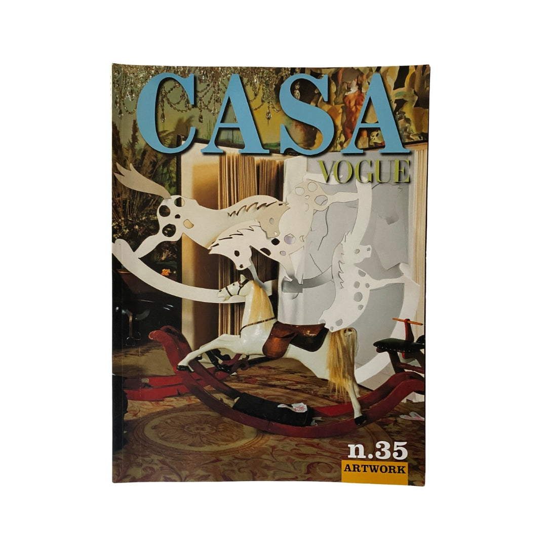 Cover of Casa Vogue Italia Magazine April 2011 featuring avant-garde art and fashion elements, showcasing creative design by Tim Walker and Marina Abramović.