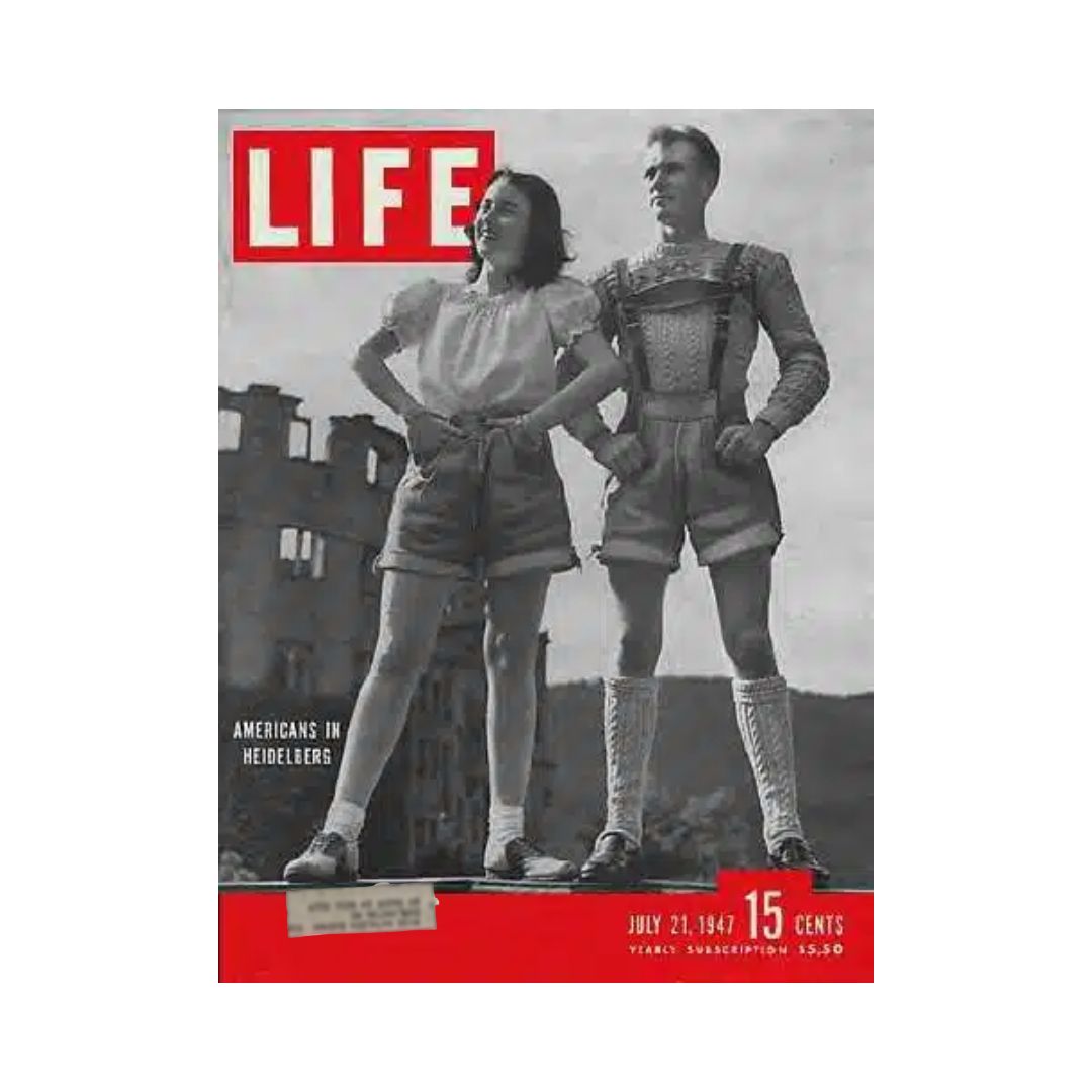 Cover of Life Magazine, July 21, 1947, featuring 'Americans in Heidelberg