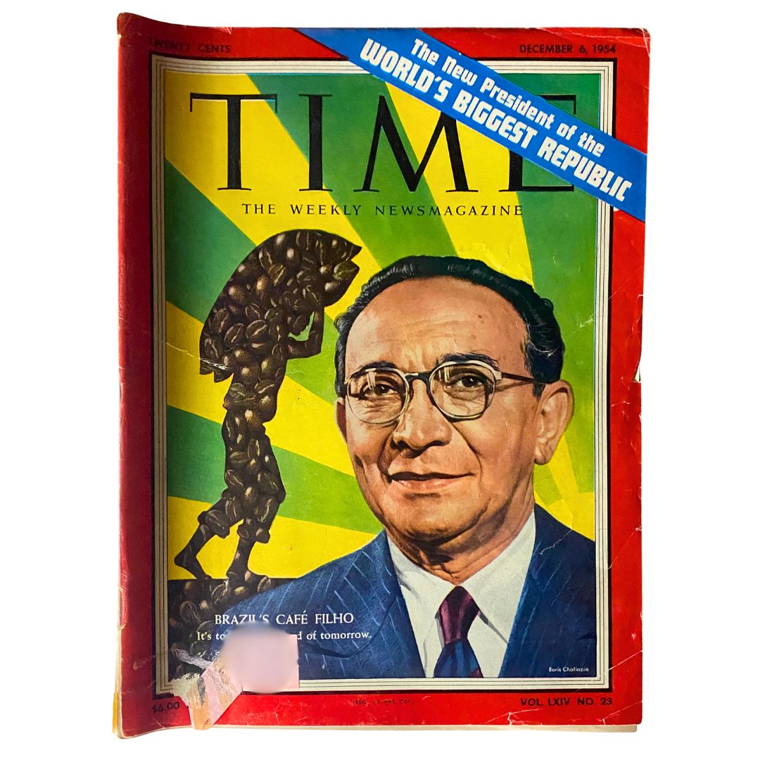 Vintage Time Magazine December 6, 1954 Vol 64 No. 23 Brazil's Cafe Filho