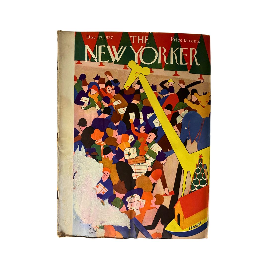 Cover of The New Yorker, December 17, 1927, featuring artwork by Theodore Haupt