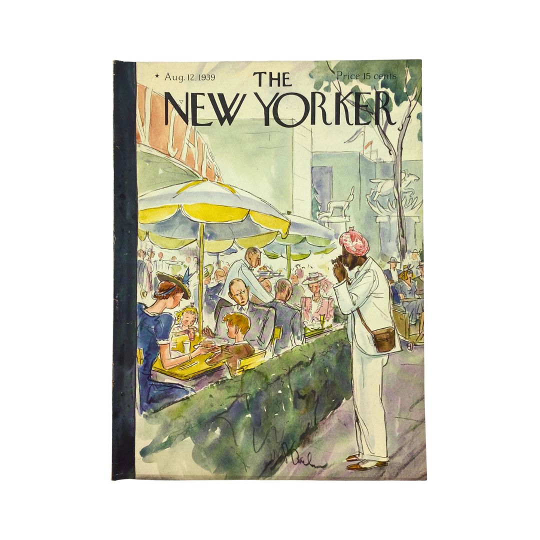 Cover of The New Yorker, August 11, 1928, featuring artwork by Peter Arno, in very good (VG) condition