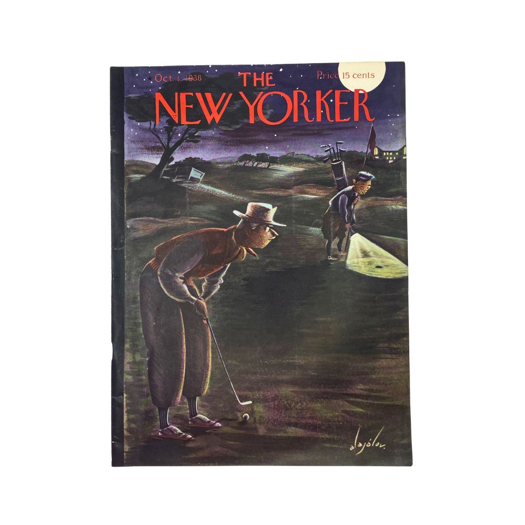 Cover of The New Yorker, October 1, 1938, featuring an illustration by Constantin Alajalov, VG condition