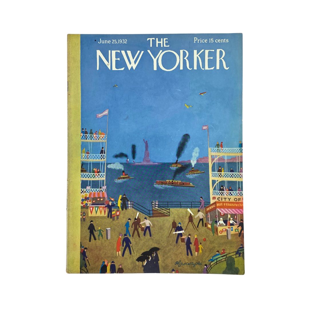 The New Yorker Complete Magazine June 25, 1932 Adolph Kronengold Cover VG