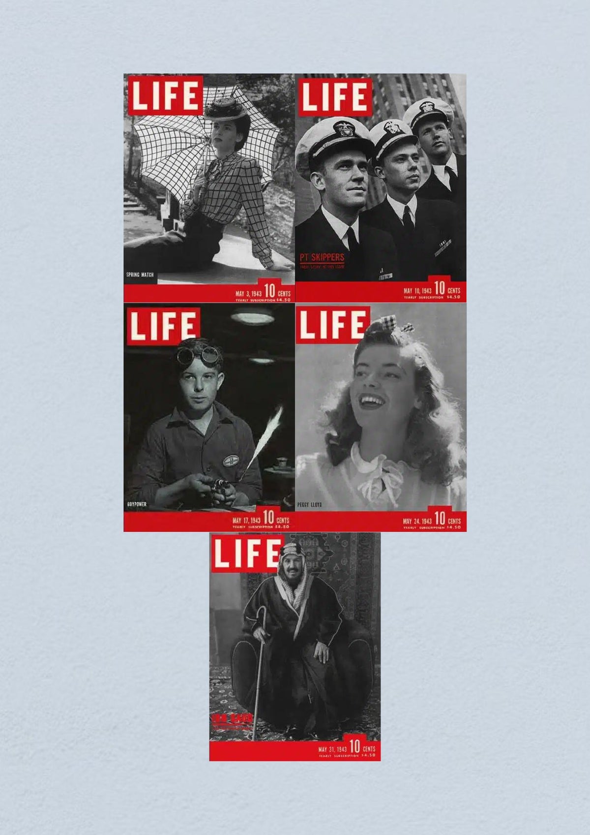 Life Magazine May 31, 1943 cover showcasing a dignitary seated in traditional attire, reflecting cultural themes during the war era.