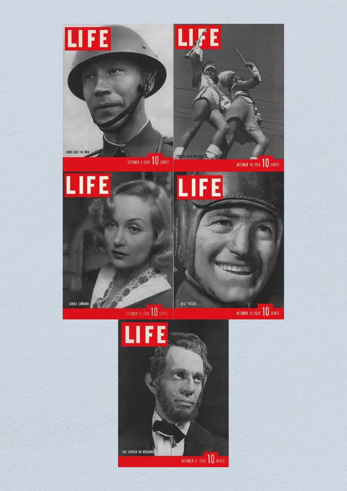 Life Magazine Cover October 31, 1938 depicting Abe Lincoln on Broadway, illustrating the intersection of history and entertainment.
