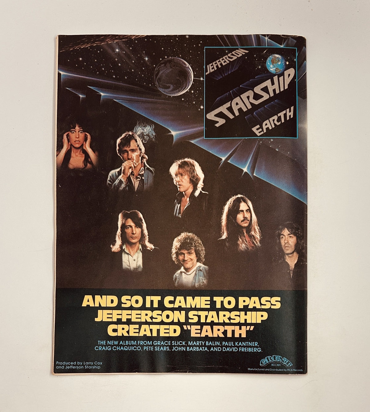 Circus Magazine April 13, 1978 showcasing a feature on Jefferson Starship with an advertisement image highlighting key band members against a dynamic backdrop.