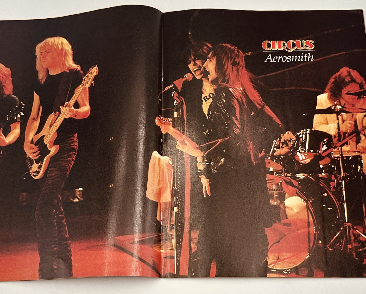 Circus Magazine March 4, 1980 featuring Aerosmith with Steven Tyler performing live, showcasing the band's dynamic stage presence and rock energy at its peak.
