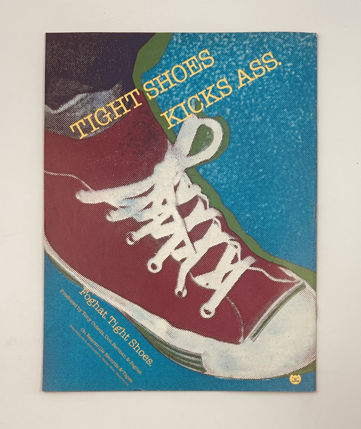 Promotional ad from Circus Magazine July 22, 1980 for Tight Shoes, featuring a close-up of a colorful sneaker.