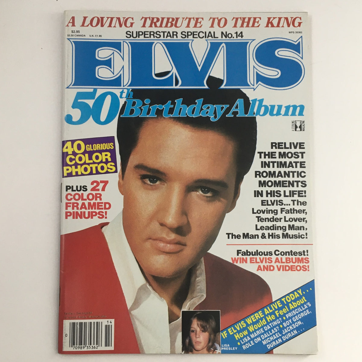 Superstar Special Magazine #14 Elvis Presley 50th Birthday Album, No Label VG