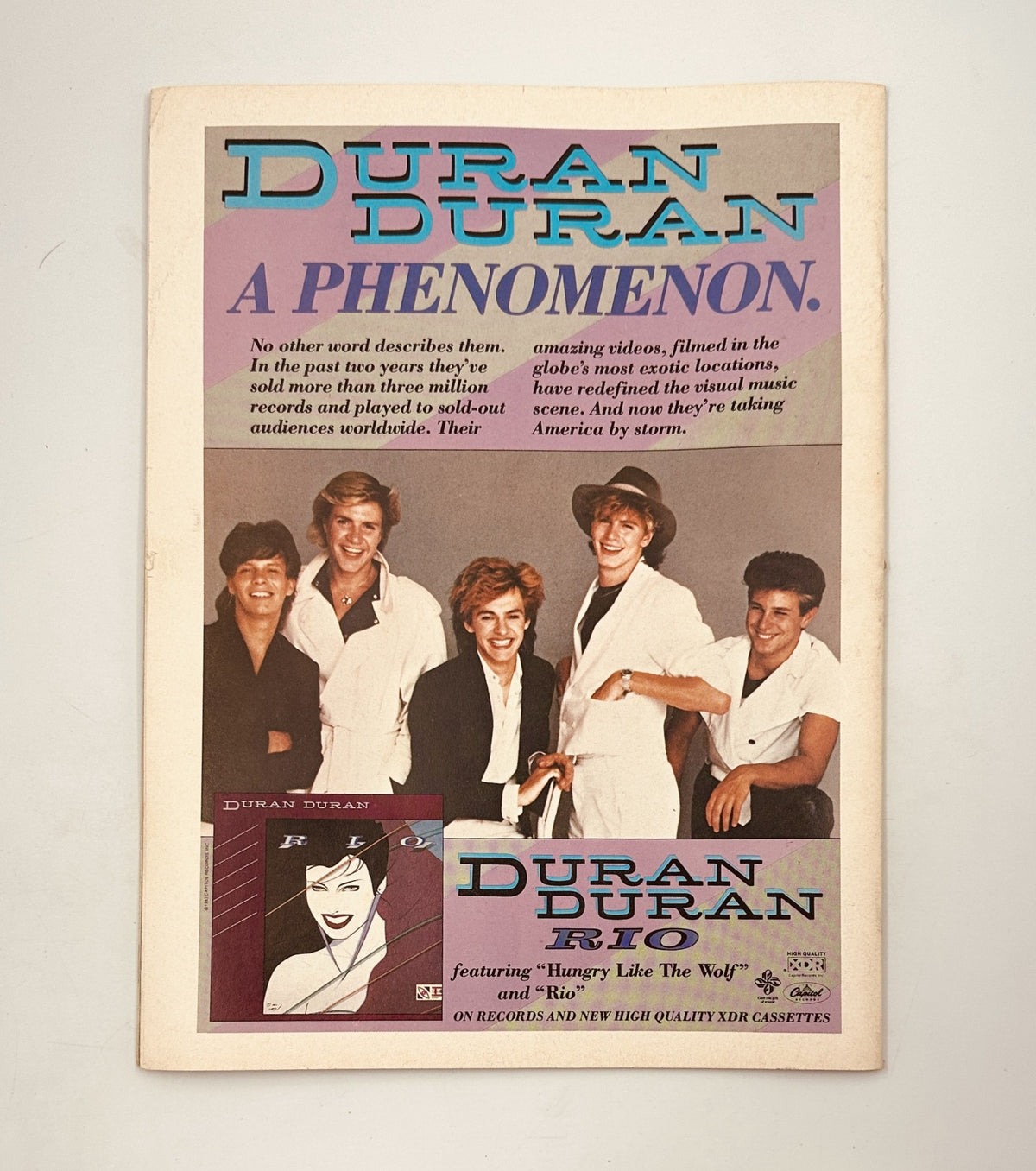 Duran Duran advertisement in Circus Magazine May 31, 1983, highlighting the band's success and their album 'Rio'.