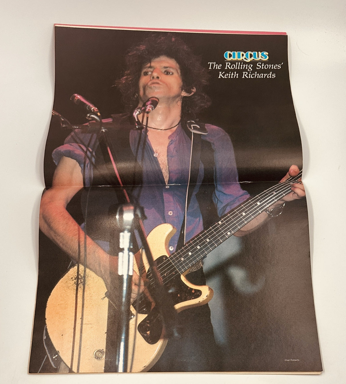 Poster image from Circus Magazine featuring The Rolling Stones' Keith Richards, highlighting his performance and presence in the magazine released on September 30, 1980.