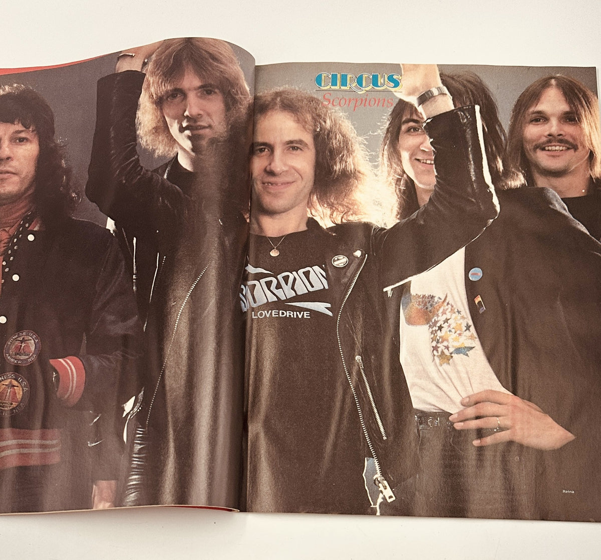 Scorpions feature page in Circus Magazine, August 26, 1980, showcasing the band members with a focus on rock music.