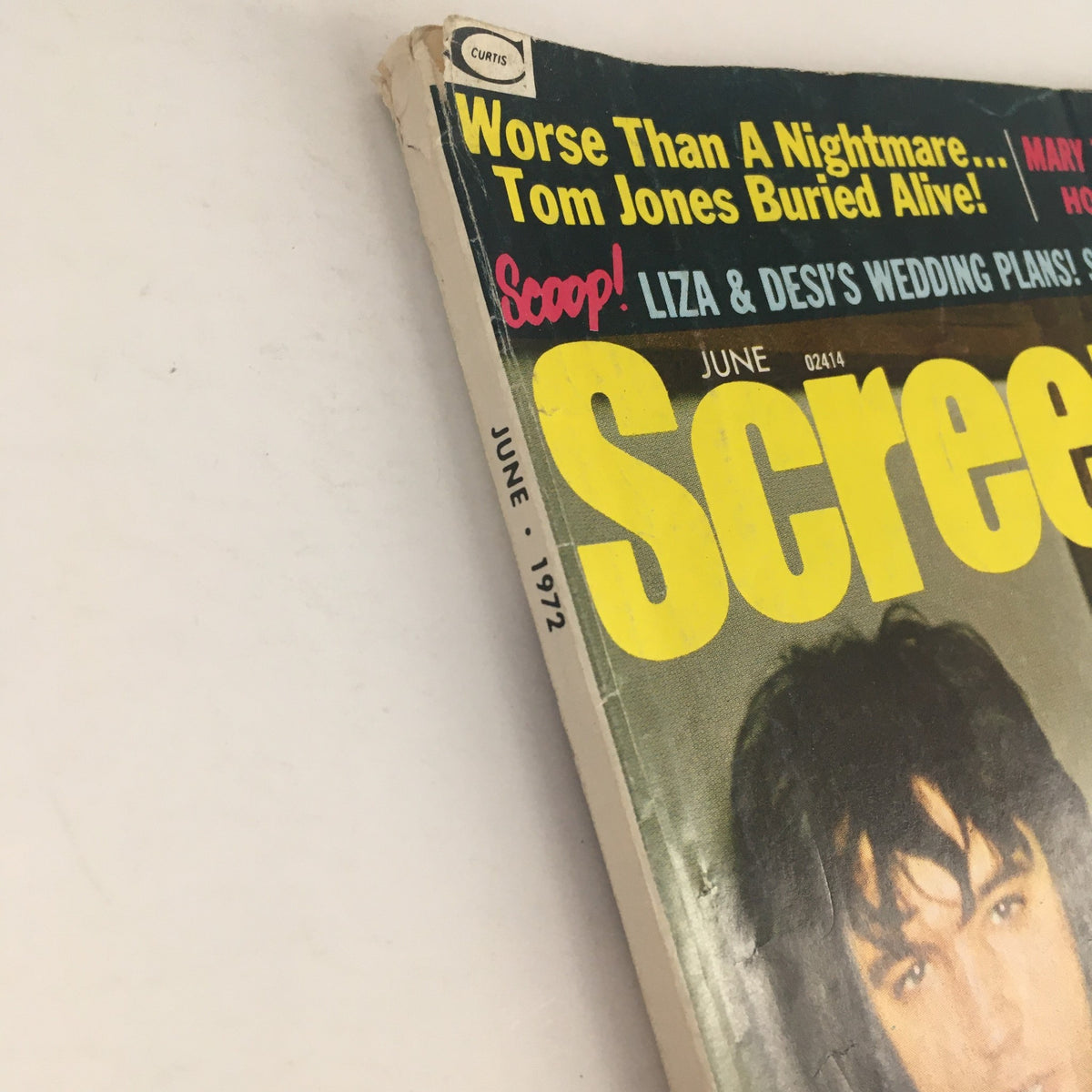 Cover of Screen Stars Magazine from June 1972 featuring vibrant headlines and the title, showcasing iconic pop culture moments, including mentions of Tom Jones and celebrity news.
