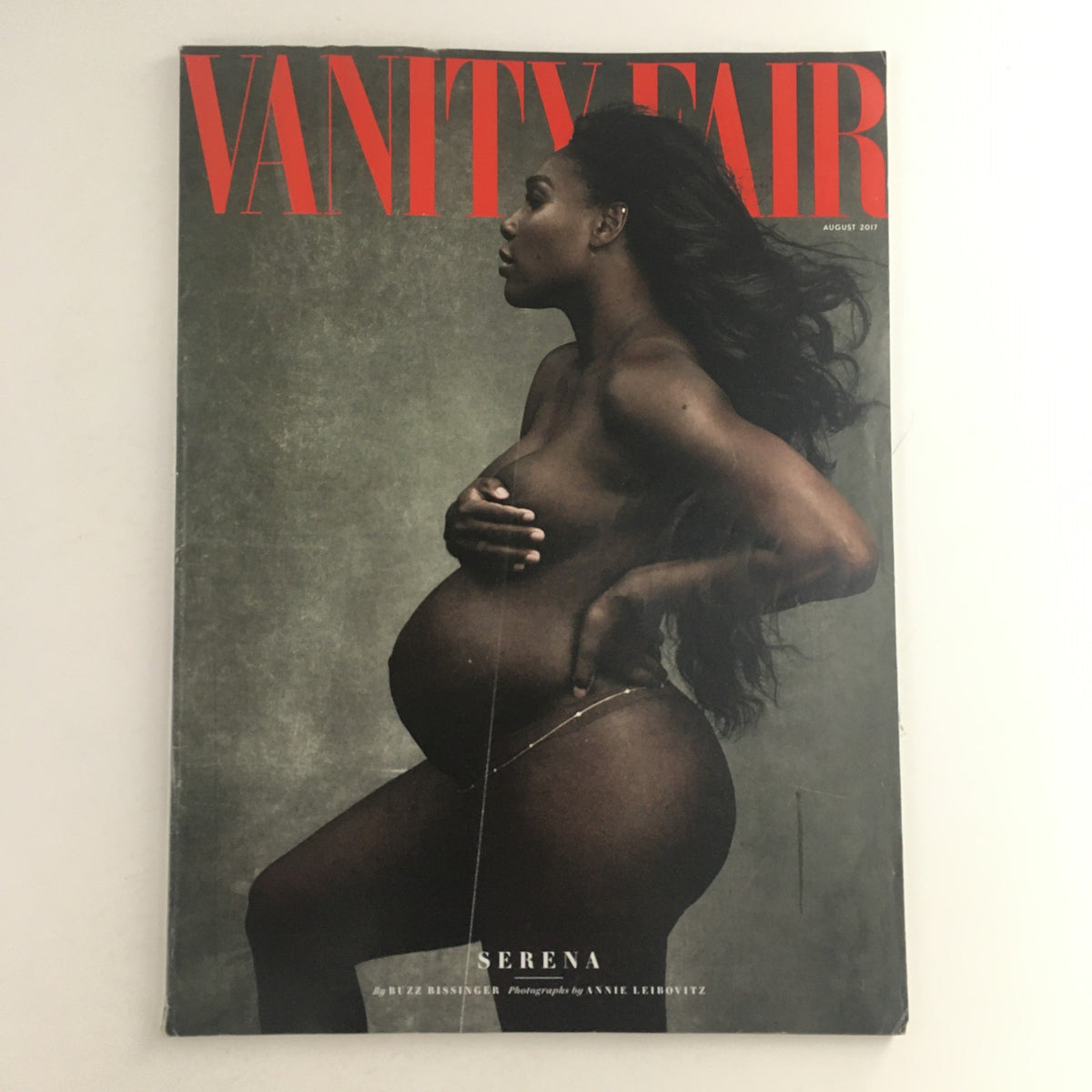 Vanity Fair Magazine August 2017 cover featuring tennis player Serena Williams, showcasing her strength and beauty.