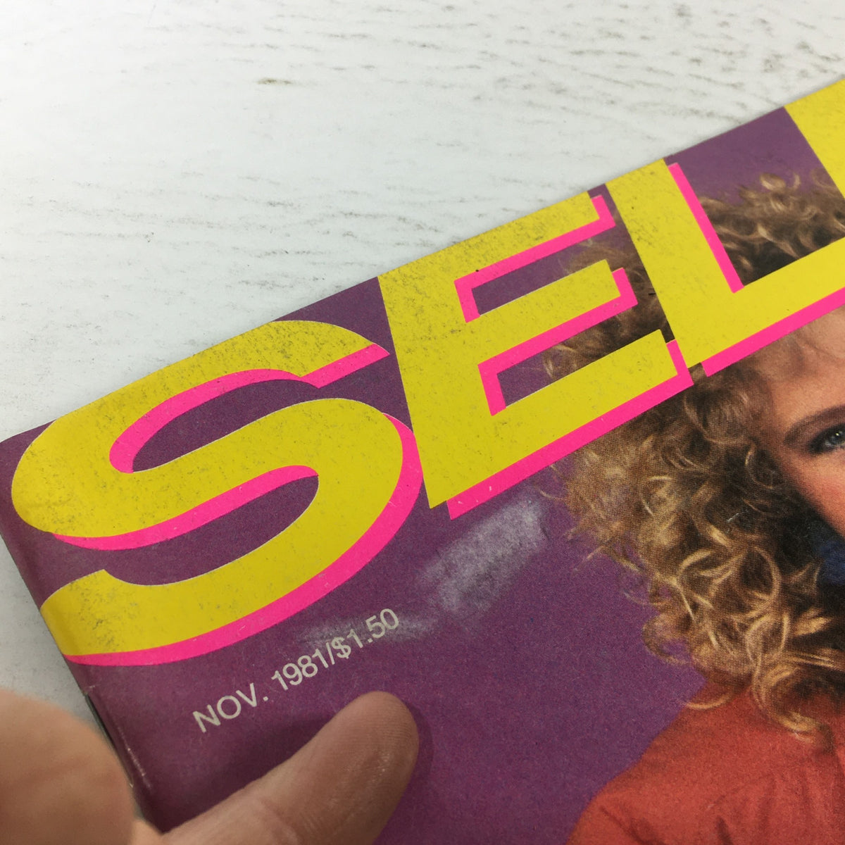 Close-up of the VTG Self Magazine: November 1981 showing the magazine title and publication date, detailing insights on mood control and self-improvement.