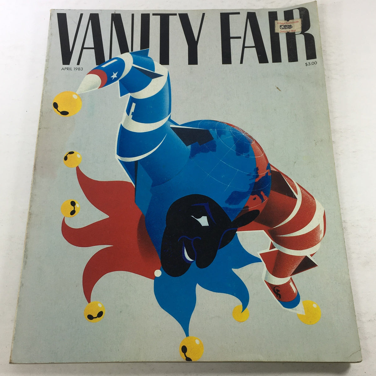 Cover of VTG Vanity Fair Magazine: April 1983 featuring whimsical design and bold colors, showcasing its vintage appeal.