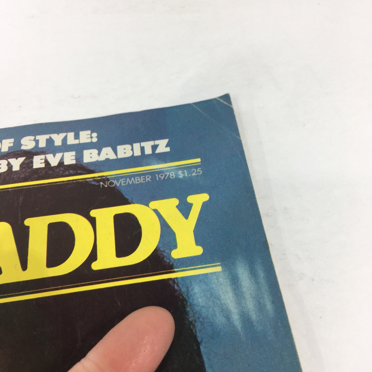 Detail of the cover of VTG Crawdaddy Magazine: November 1978, highlighting the title and publication month, along with a mention of Billy Joel and the article by Timothy White.